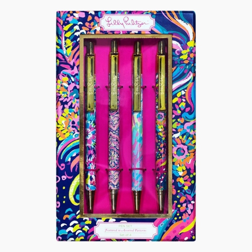 Lilly Pulitzer Patterned Pen Set of Four